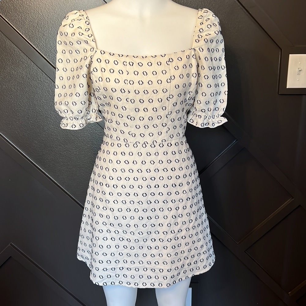 FORE Linen Mini Dress Size Medium Minimalist Preppy Coastal Boho